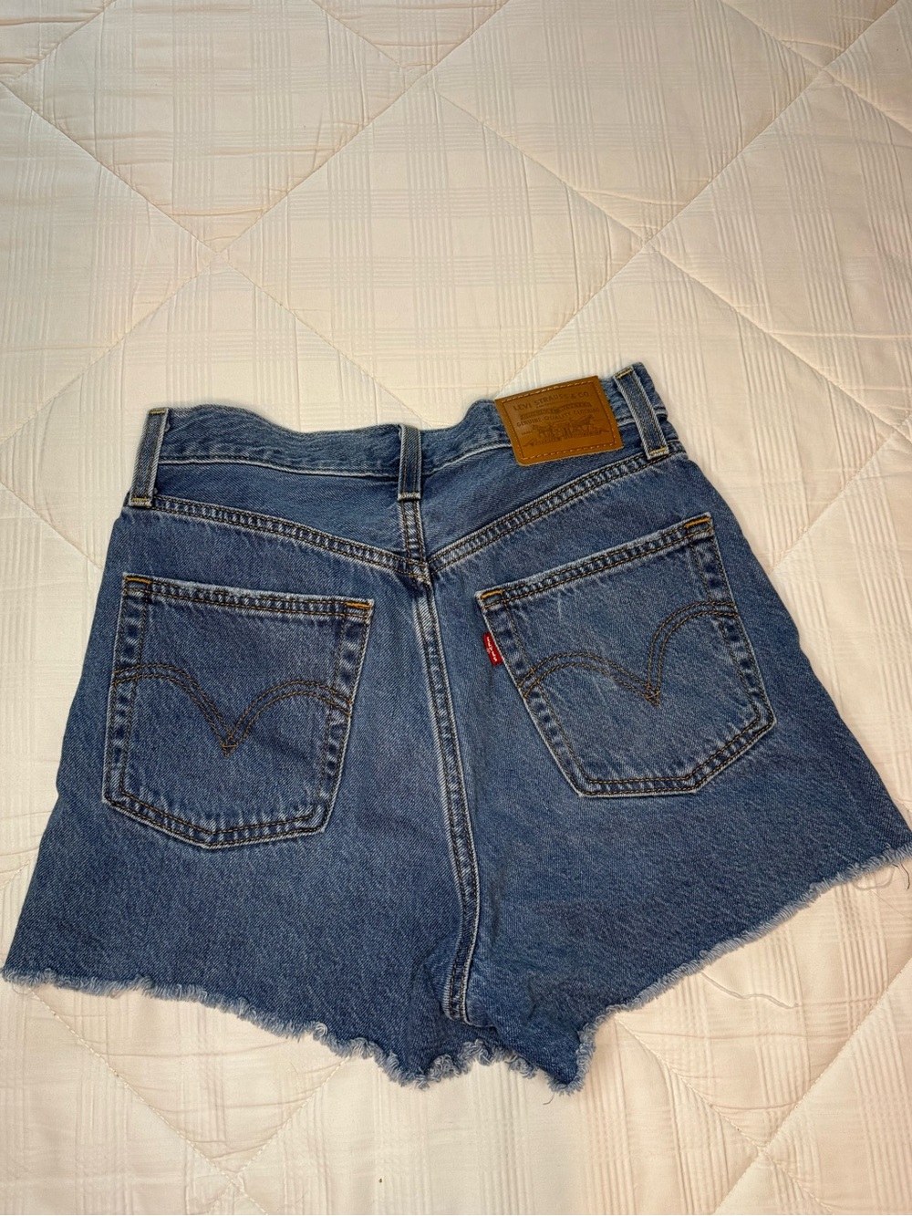 Levis Women's Blue Denim Cutoff Shorts